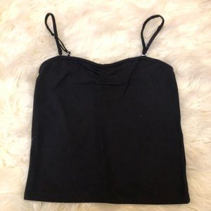 Simple black crop top